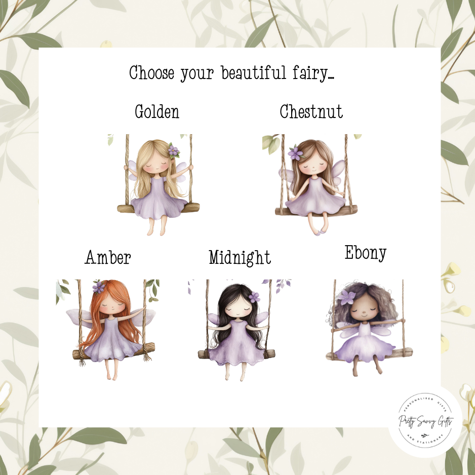 Personalised Girls Fairy Bag – Birthday Gift, Toy Bag, Optional Matching Card