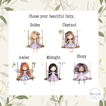 Personalised Girls Fairy Bag – Birthday Gift, Toy Bag, Optional Matching Card