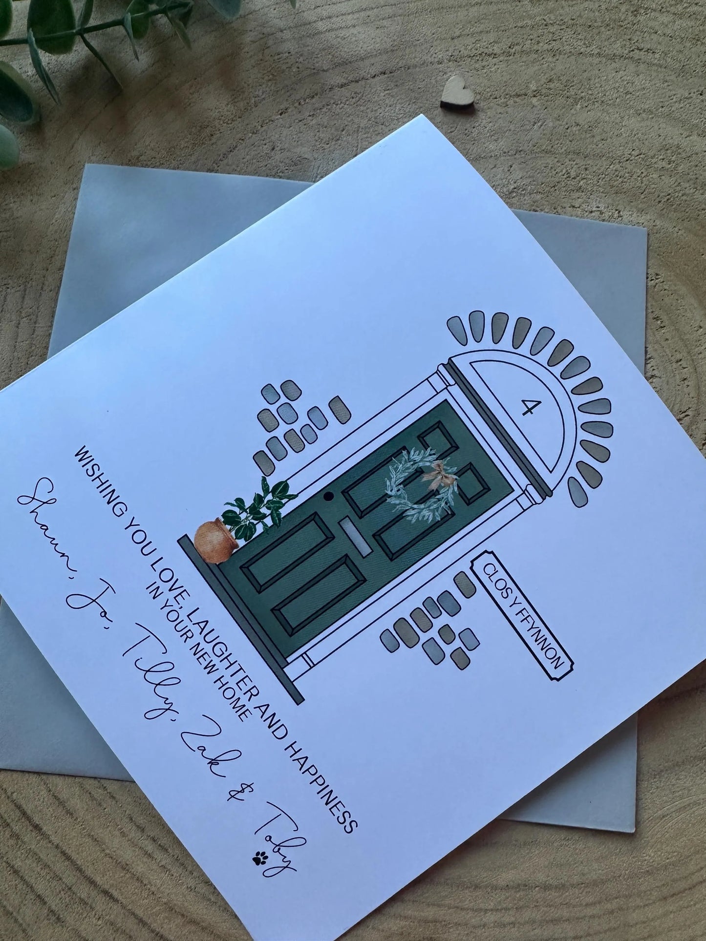 Personalised Handmade New Home Tea Towel