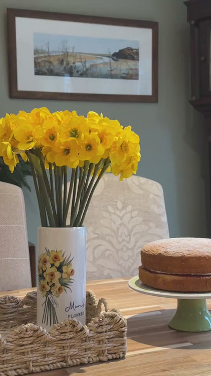Personalised Daffodil Ceramic Vase