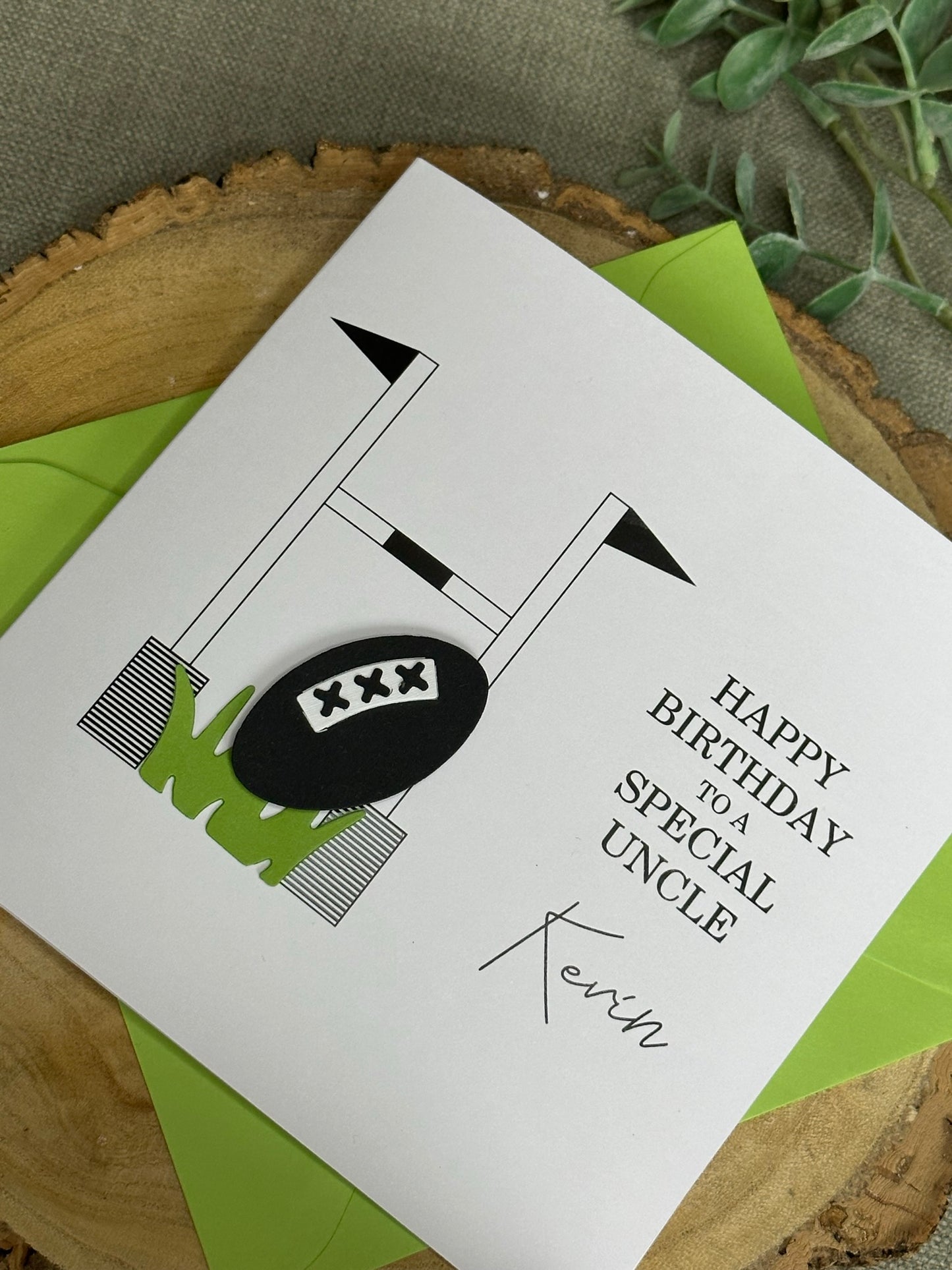 Personalised Birthday Card - Rugby - Any colour - Any wording